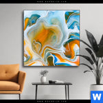 Wechselmotiv Fluid Art Lagune Quadrat Produktvorschau mit dem Bild Fluid Art Lagune im Format Quadrat.
