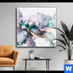 Wechselmotiv Fluid Art Lila Tuerkis Quadrat Produktvorschau mit dem Bild Fluid Art Lila & Türkis im Format Quadrat.