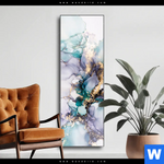 Wechselmotiv Fluid Art Lila Tuerkis Schmal Produktvorschau mit dem Bild Fluid Art Lila & Türkis im Format Schmal.