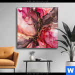 Wechselmotiv Fluid Art Rot Braun Quadrat Produktvorschau mit dem Bild Fluid Art Rot & Braun im Format Quadrat.