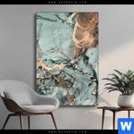 Wechselmotiv Fluid Art Tuerkis Hochformat Produktvorschau mit dem Bild Fluid Art Türkis im Format Hochformat.