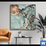 Wechselmotiv Fluid Art Tuerkis Quadrat Produktvorschau mit dem Bild Fluid Art Türkis im Format Quadrat.