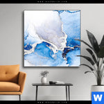 Wechselmotiv Fluid Art Winter Wonderland Quadrat Produktvorschau mit dem Bild Fluid Art Winter Wonderland im Format Quadrat.