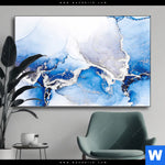 Wechselmotiv Fluid Art Winter Wonderland Querformat Produktvorschau mit dem Bild Fluid Art Winter Wonderland im Format Querformat.