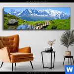 Wechselmotiv Franzoesische Alpen Panorama Produktvorschau mit dem Bild Französische Alpen im Format Panorama.