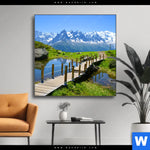 Wechselmotiv Franzoesische Alpen Quadrat Produktvorschau mit dem Bild Französische Alpen im Format Quadrat.