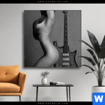 Wechselmotiv Frau Gitarre Quadrat Produktvorschau mit dem Bild Frau & Gitarre im Format Quadrat.