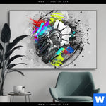 Wechselmotiv Freiheitsstatue Pop Art No 1 Querformat Produktvorschau mit dem Bild Freiheitsstatue Pop Art No.1 im Format Querformat.