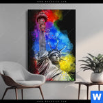 Wechselmotiv Freiheitsstatue Pop Art No 2 Hochformat Produktvorschau mit dem Bild Freiheitsstatue Pop Art No.2 im Format Hochformat.