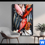 Wechselmotiv Frischer Fisch Und Meeresfruechte Hochformat Produktvorschau mit dem Bild Frischer Fisch und Meeresfrüchte im Format Hochformat.