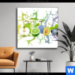Wechselmotiv Fruchtspritzer Quadrat Produktvorschau mit dem Bild Fruchtspritzer im Format Quadrat.