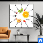 Wechselmotiv Fruechte Auf Gabeln Quadrat Produktvorschau mit dem Bild Früchte auf Gabeln im Format Quadrat.