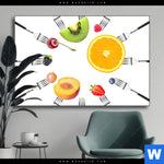 Wechselmotiv Fruechte Auf Gabeln Querformat Produktvorschau mit dem Bild Früchte auf Gabeln im Format Querformat.