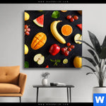 Wechselmotiv Fruechte Gesunde Ernaehrung Quadrat Produktvorschau mit dem Bild Früchte - Gesunde Ernährung im Format Quadrat.