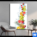 Wechselmotiv Fruechte In Spritzwasser Hochformat Produktvorschau mit dem Bild Früchte in Spritzwasser im Format Hochformat.
