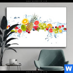 Wechselmotiv Fruechte In Spritzwasser Querformat Produktvorschau mit dem Bild Früchte in Spritzwasser im Format Querformat.