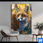 Wechselmotiv Fuchs Im Blaetterwald Hochformat Produktvorschau mit dem Bild Fuchs im Blätterwald im Format Hochformat.