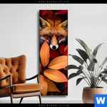 Wechselmotiv Fuchs Im Herbstlaub Schmal Produktvorschau mit dem Bild Fuchs im Herbstlaub im Format Schmal.