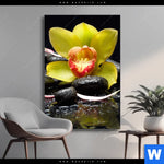 Wechselmotiv Gelbe Orchidee Hochformat Produktvorschau mit dem Bild Gelbe Orchidee im Format Hochformat.