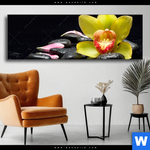 Wechselmotiv Gelbe Orchidee Panorama Produktvorschau mit dem Bild Gelbe Orchidee im Format Panorama.