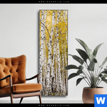 Wechselmotiv Gelber Birkenwald Schmal Produktvorschau mit dem Bild Gelber Birkenwald im Format Schmal.