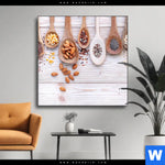 Wechselmotiv Gesunde Vielfalt Aus Loeffeln Quadrat Produktvorschau mit dem Bild Gesunde Vielfalt aus Löffeln im Format Quadrat.