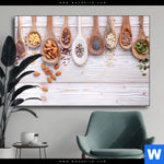 Wechselmotiv Gesunde Vielfalt Aus Loeffeln Querformat Produktvorschau mit dem Bild Gesunde Vielfalt aus Löffeln im Format Querformat.