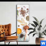 Wechselmotiv Gewuerze Auf Hellem Untergrund Schmal Produktvorschau mit dem Bild Gewürze auf hellem Untergrund im Format Schmal.