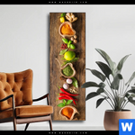 Wechselmotiv Gewuerze Kraeuter Auf Holz Schmal Produktvorschau mit dem Bild Gewürze & Kräuter auf Holz im Format Schmal.