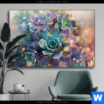 Wechselmotiv Glaenzende Sukkulenten Querformat Produktvorschau mit dem Bild Glänzende Sukkulenten im Format Querformat.