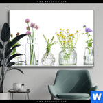 Wechselmotiv Glasvasen Mit Kraeutern Querformat Produktvorschau mit dem Bild Glasvasen mit Kräutern im Format Querformat.