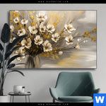 Wechselmotiv Goldene Bluetenpoesie Querformat Produktvorschau mit dem Bild Goldene Blütenpoesie im Format Querformat.