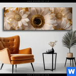 Wechselmotiv Goldene Bluetenpracht Panorama Produktvorschau mit dem Bild Goldene Blütenpracht im Format Panorama.