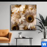 Wechselmotiv Goldene Bluetenpracht Quadrat Produktvorschau mit dem Bild Goldene Blütenpracht im Format Quadrat.