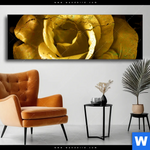 Wechselmotiv Goldene Rose Panorama Produktvorschau mit dem Bild Goldene Rose im Format Panorama.