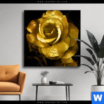 Wechselmotiv Goldene Rose Quadrat Produktvorschau mit dem Bild Goldene Rose im Format Quadrat.