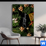 Wechselmotiv Goldene Weihnachtsgruesse Hochformat Produktvorschau mit dem Bild Goldene Weihnachtsgrüße im Format Hochformat.