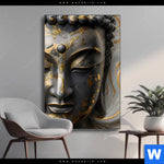 Wechselmotiv Goldener Buddha Fluid Art Hochformat Produktvorschau mit dem Bild Goldener Buddha Fluid Art im Format Hochformat.