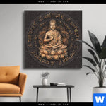Wechselmotiv Goldener Buddha No 2 Quadrat Produktvorschau mit dem Bild Goldener Buddha No.2 im Format Quadrat.