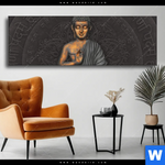 Wechselmotiv Goldener Buddha Panorama Produktvorschau mit dem Bild Goldener Buddha im Format Panorama.