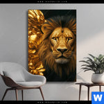 Wechselmotiv Goldener Loewe Hochformat Produktvorschau mit dem Bild Goldener Löwe im Format Hochformat.