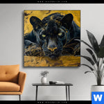 Wechselmotiv Goldener Panther Quadrat Produktvorschau mit dem Bild Goldener Panther im Format Quadrat.