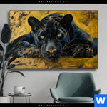 Wechselmotiv Goldener Panther Querformat Produktvorschau mit dem Bild Goldener Panther im Format Querformat.