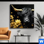 Wechselmotiv Goldenes Hochlandrind Quadrat Produktvorschau mit dem Bild Goldenes Hochlandrind im Format Quadrat.