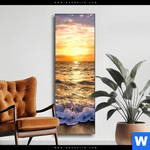 Wechselmotiv Goldenes Licht Am Meer Schmal Produktvorschau mit dem Bild Goldenes Licht am Meer im Format Schmal.