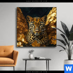 Wechselmotiv Goldfluegel Leopard Quadrat Produktvorschau mit dem Bild Goldflügel-Leopard im Format Quadrat.