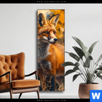 Wechselmotiv Herbstzeit Mit Rotfuchs Schmal Produktvorschau mit dem Bild Herbstzeit mit Rotfuchs im Format Schmal.