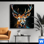 Wechselmotiv Hirsch Kopf Quadrat Produktvorschau mit dem Bild Hirsch-Kopf im Format Quadrat.