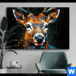 Wechselmotiv Hirsch Kopf Querformat Produktvorschau mit dem Bild Hirsch-Kopf im Format Querformat.