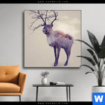 Wechselmotiv Hirsch Wald No 1 Quadrat Produktvorschau mit dem Bild Hirsch & Wald No.1 im Format Quadrat.